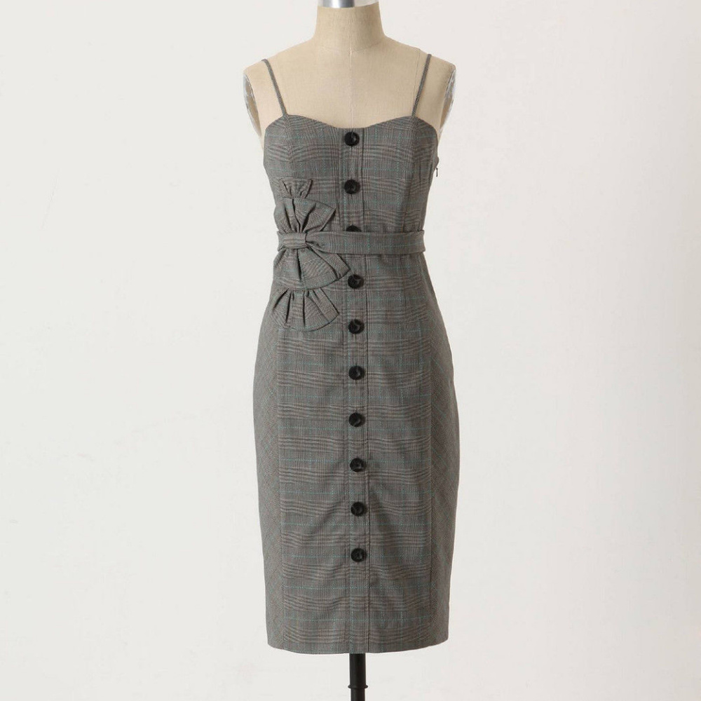 Anthropologie Doubly Adorned Dress with Removable Straps By Floreat size 6 ~RARE